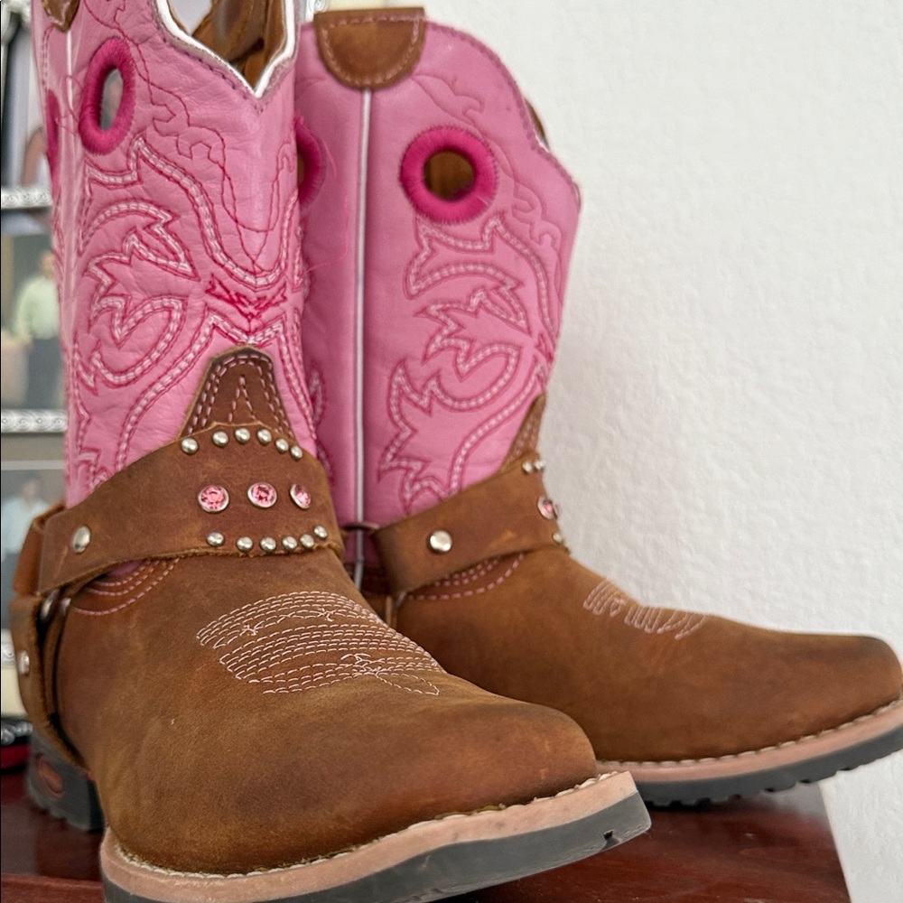 Durango Kids Pink and Brown Boots